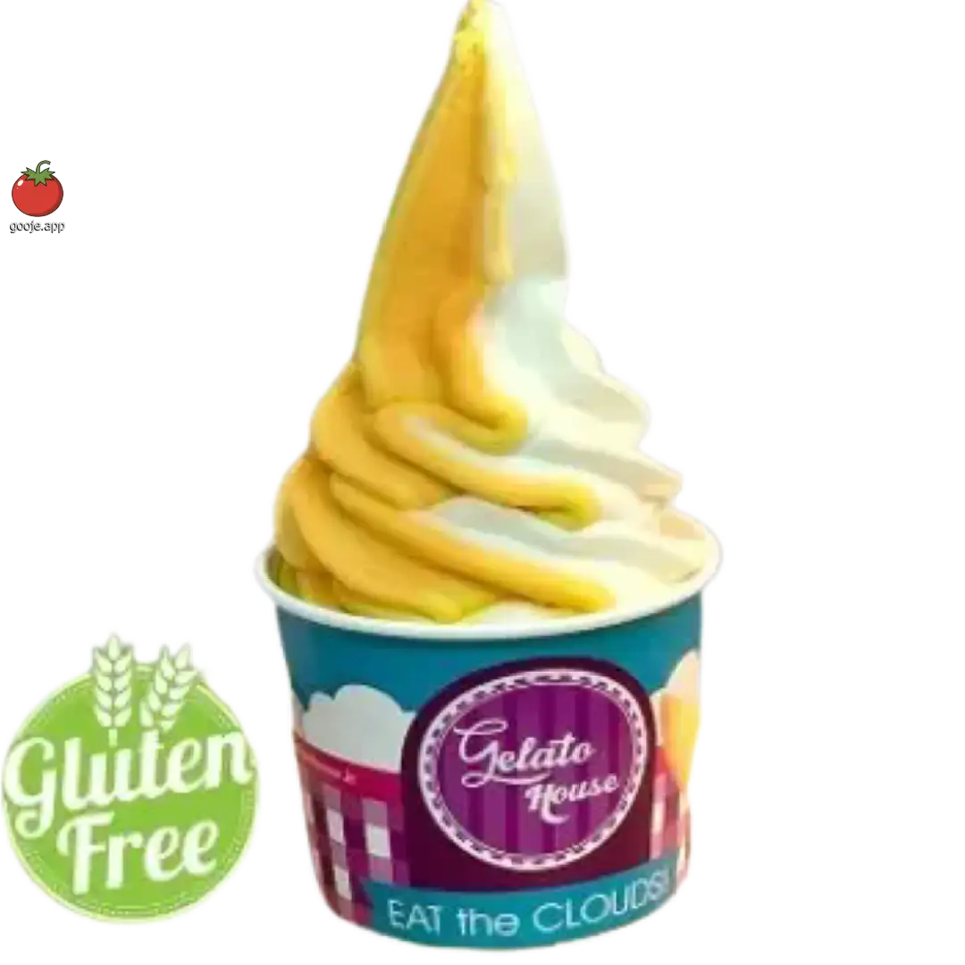 سافت جلاتوی مخلوط شیر آلپینا و انبه آلفونسو