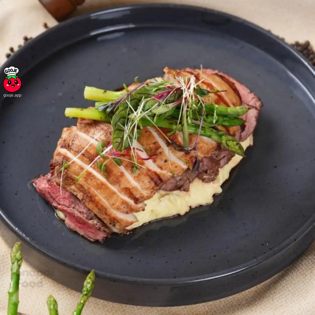 میکس استیک گوشت و مرغ