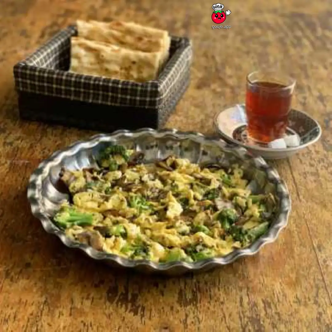 املت قارچ و بروکلی