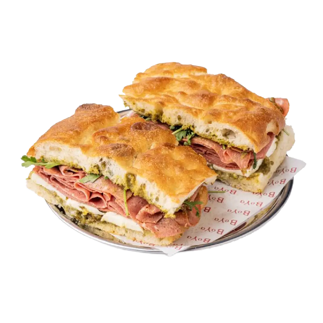 Beef Ham, Pistachio Pesto Schiacciata