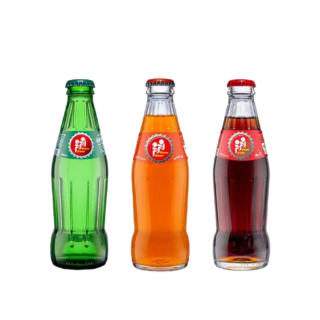 نوشابه شیشه ای زمزم پرتقالی