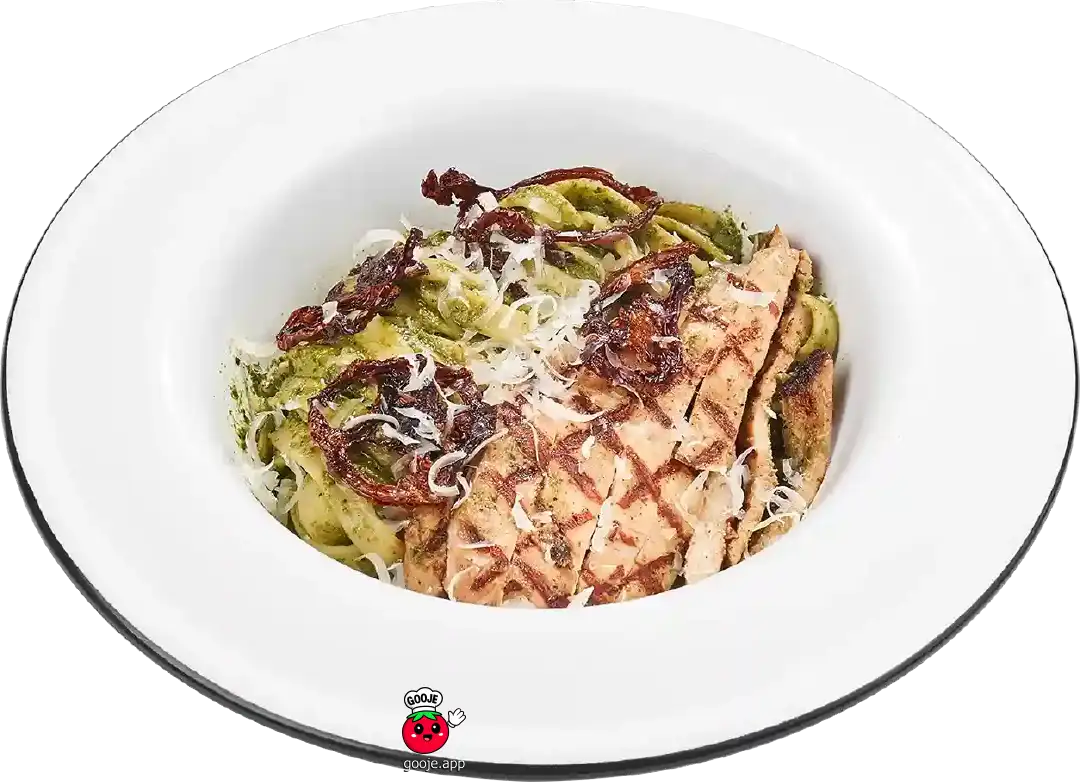 پاستا پستو و مرغ