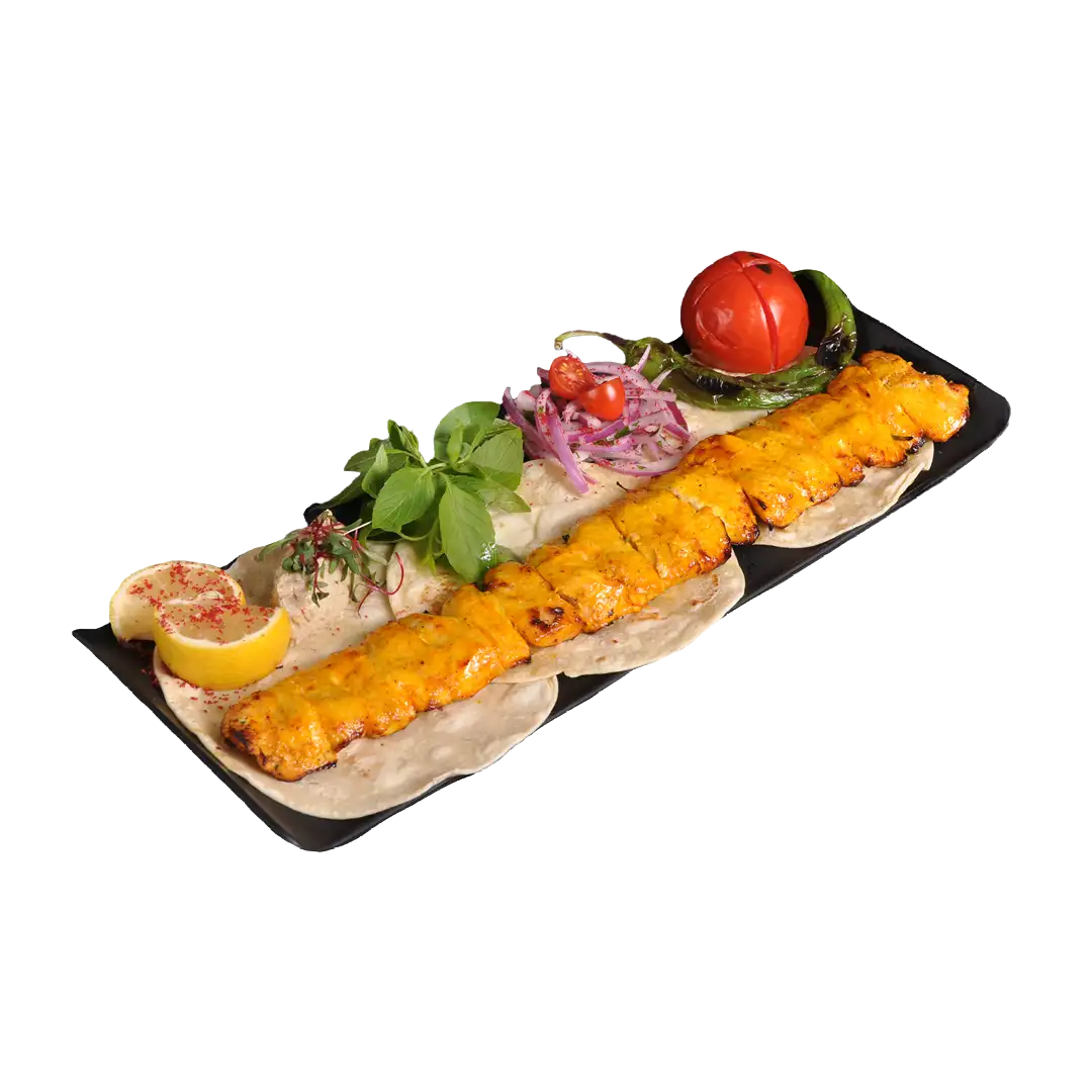 خوراک جوجه کباب زعفرانی