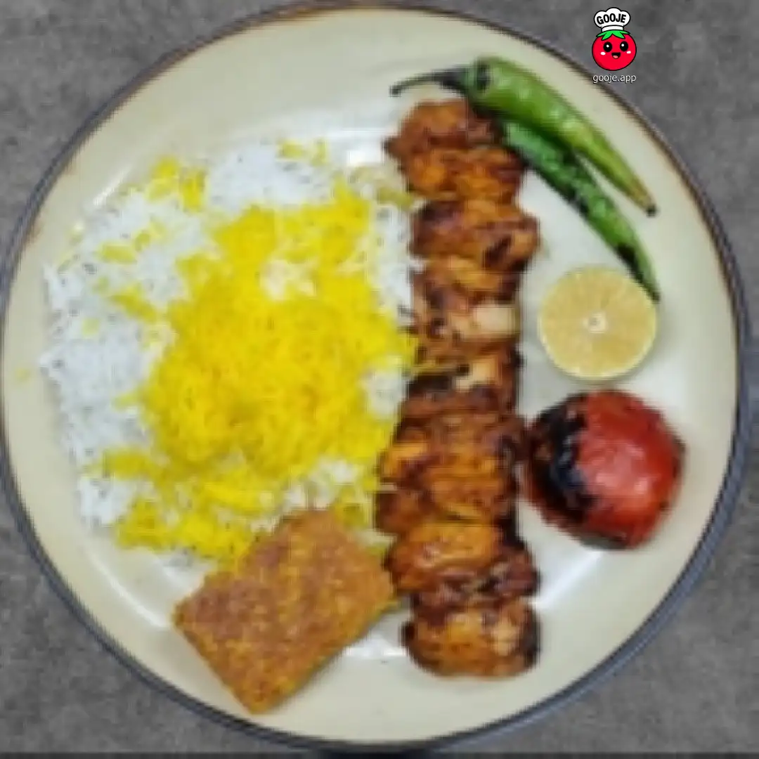 چلوجوجه کباب تندوری ران ۳۰۰ گرمی