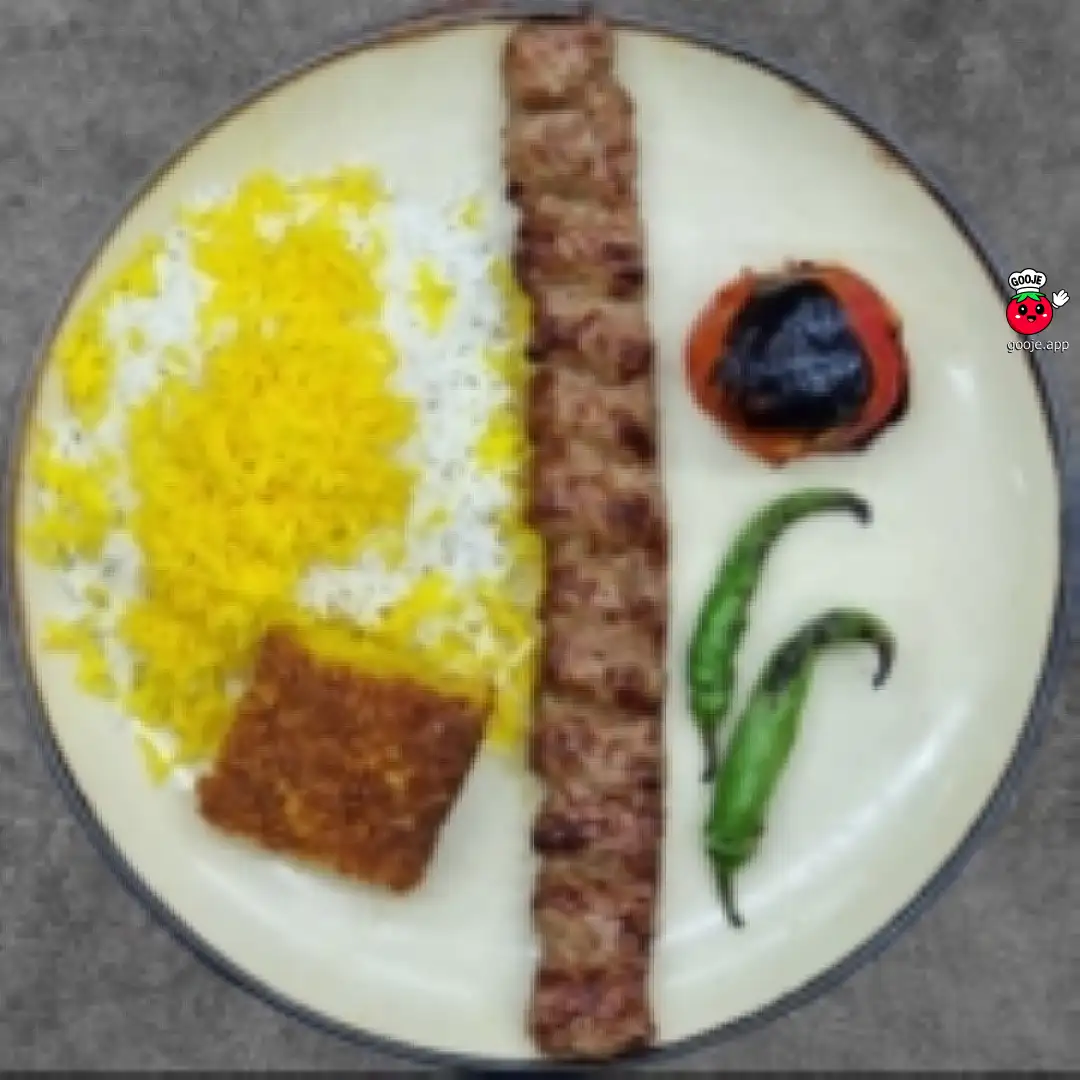 چلوکباب کوبیده تک سیخ