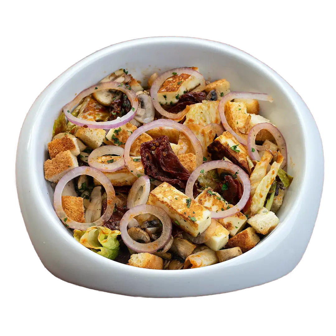 سالاد کامیلا با پنیر  کبابی